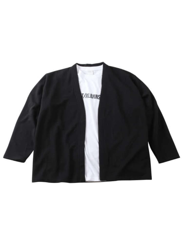 【BEAUMERE】膨れジャガード長袖カーディガン+半袖Tシャツ＊カタログ商品