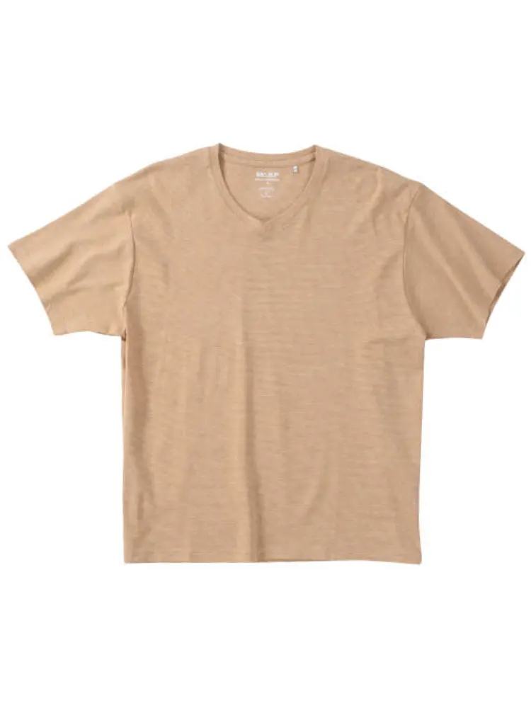 【Mc.S.P】オーガニックコットンミジンボーダーVネック半袖Tシャツ＊カタログ商品