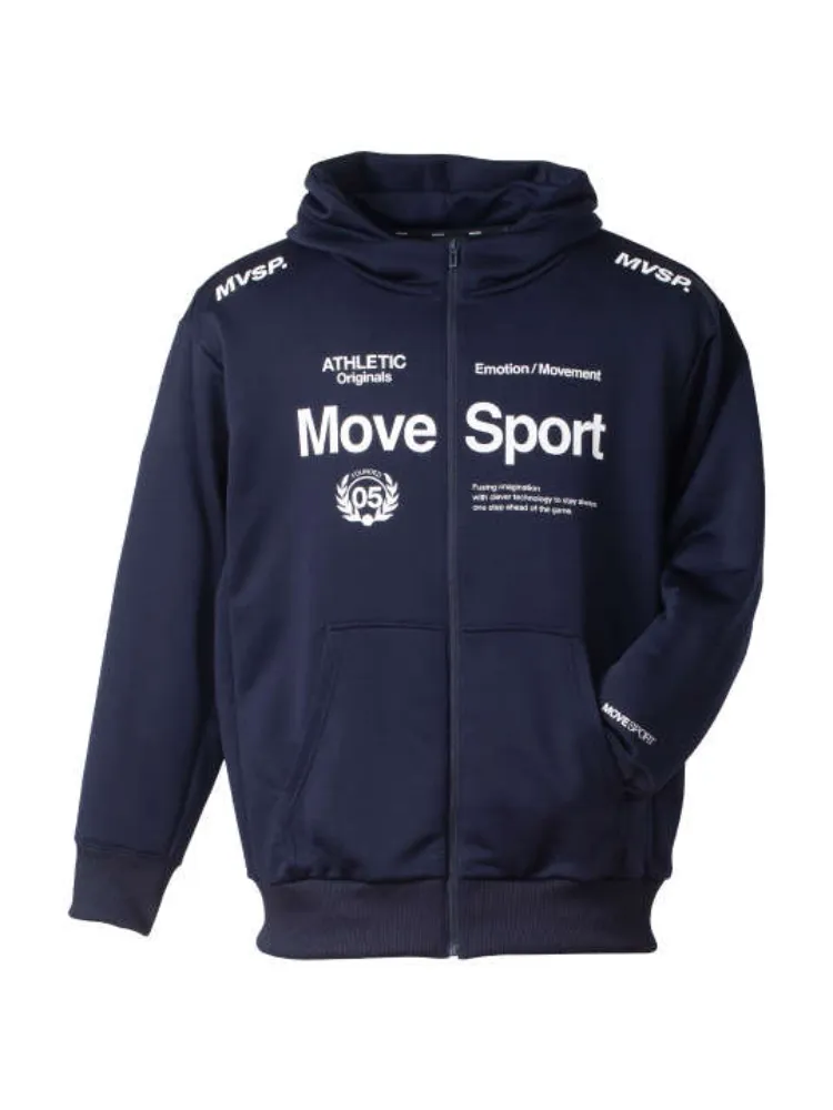 【MOVESPORT】ライトスムーススウェットオーセンティックロゴフルジップフーディー＊カタログ商品