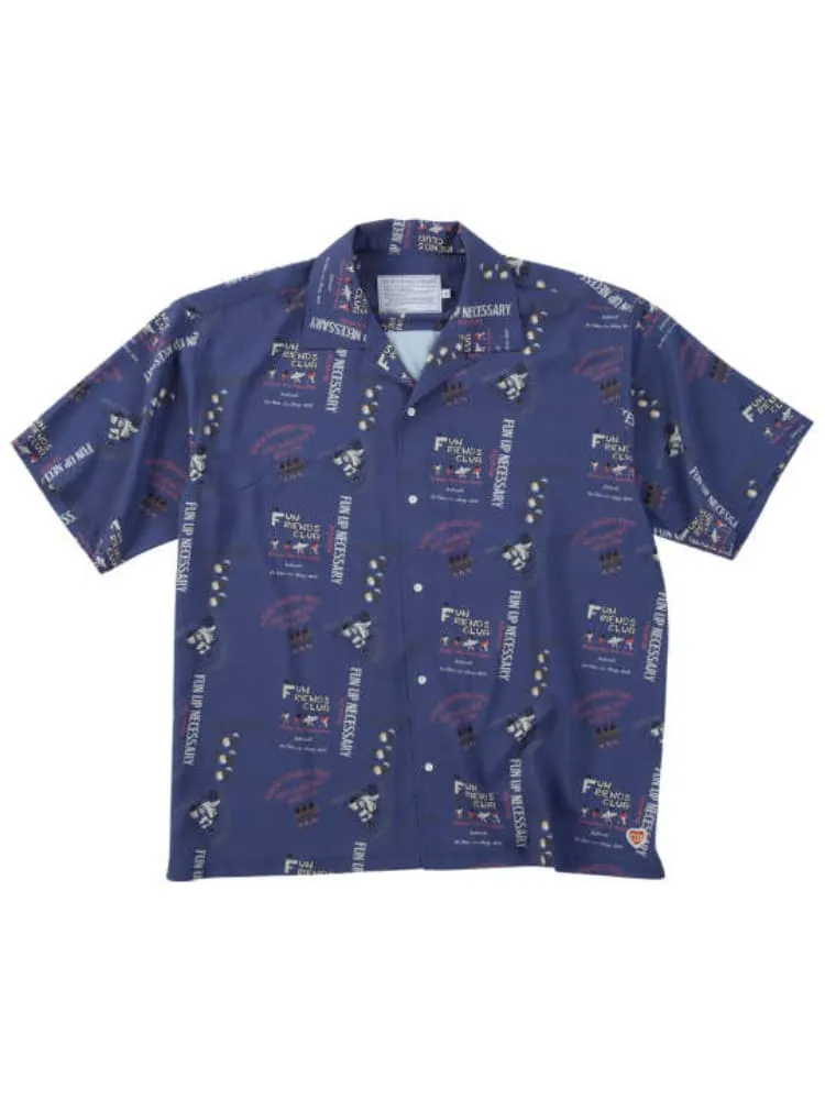 【FUNformodemdesign】LIFEOJI柄半袖アロハシャツ＊カタログ商品