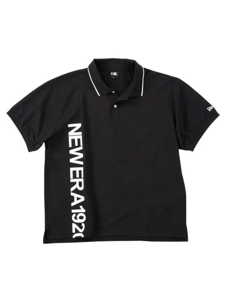 【NEWERA(ニューエラ)】バーチカルロゴ半袖ポロシャツ＊カタログ商品大きいサイズ