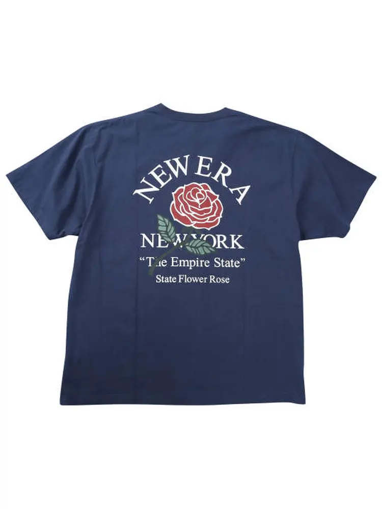 【NEWERA(ニューエラ)】ウォッシュドコットンステートフラワー半袖Tシャツ＊カタログ商品大きいサイズ