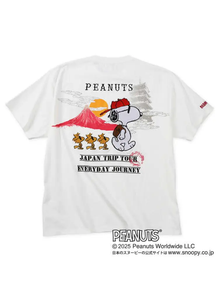 【絡繰魂×PEANUTS】スヌーピーコラボ半袖Tシャツ＊カタログ商品大きいサイズ