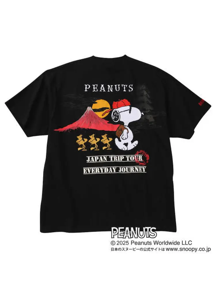 【絡繰魂×PEANUTS】スヌーピーコラボ半袖Tシャツ＊カタログ商品大きいサイズ
