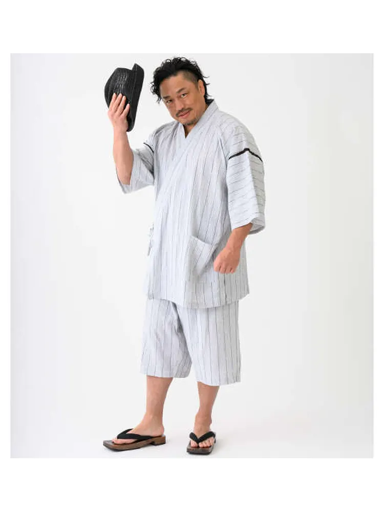 【Mc.S.P】綿麻しじら甚平＊カタログ商品大きいサイズ