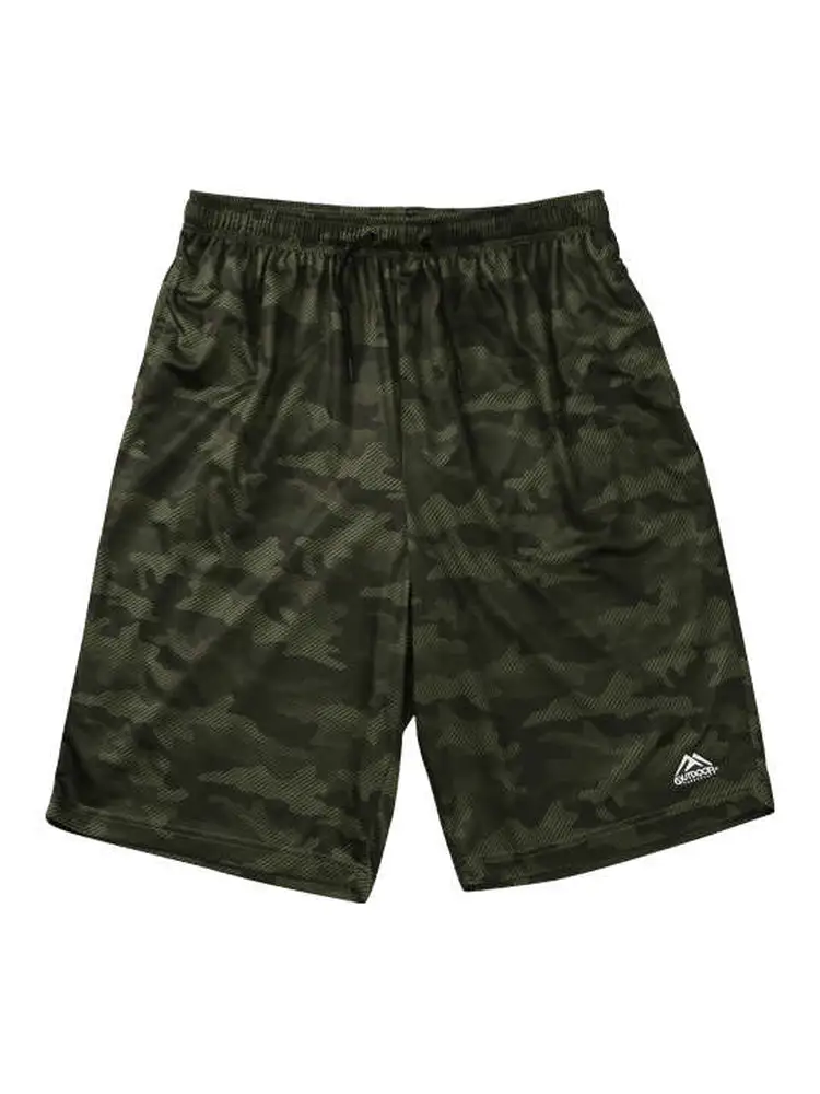 【OUTDOORPRODUCTS】【3L-6L】DRYメッシュカモフラ柄ハーフパンツ＊カタログ商品大きいサイズ