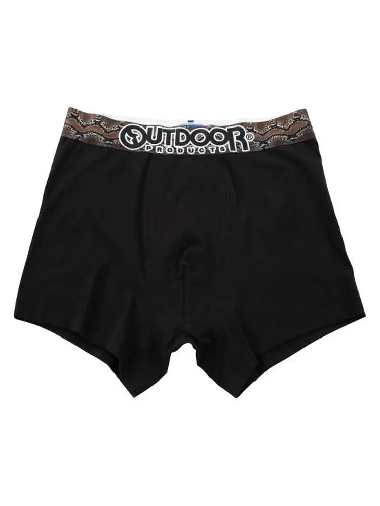 【OUTDOORPRODUCTS】綿ベア天転写ゴムブラックボクサーパンツ＊カタログ商品
