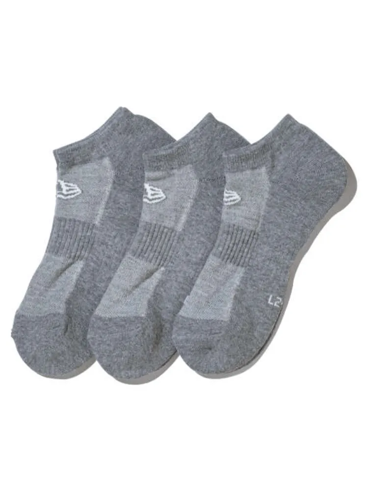 【NEWERA(ニューエラ)】3Pグレーショートソックス＊カタログ商品