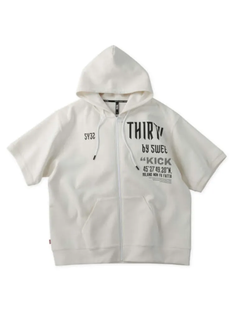 【SY32bySWEETYEARS(エスワイサーティトゥバイスィートイヤーズ)】アクティブ半袖フルジップパーカー＊カタログ商品