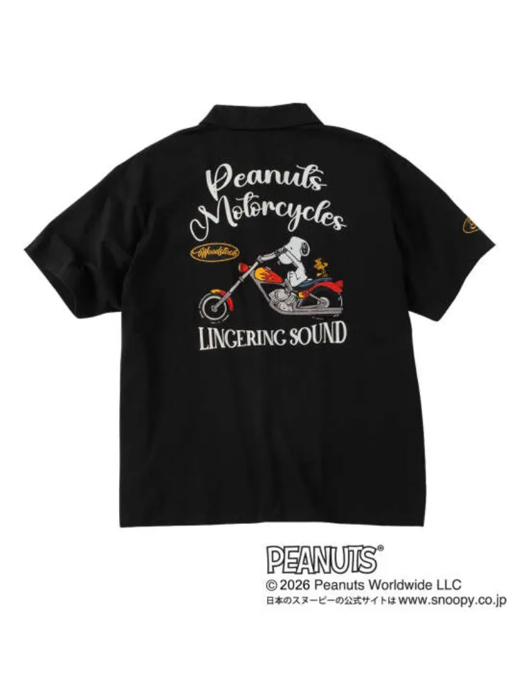 【FLAGSTAFF×PEANUTS】スヌーピーコラボ半袖ポロシャツ＊カタログ商品
