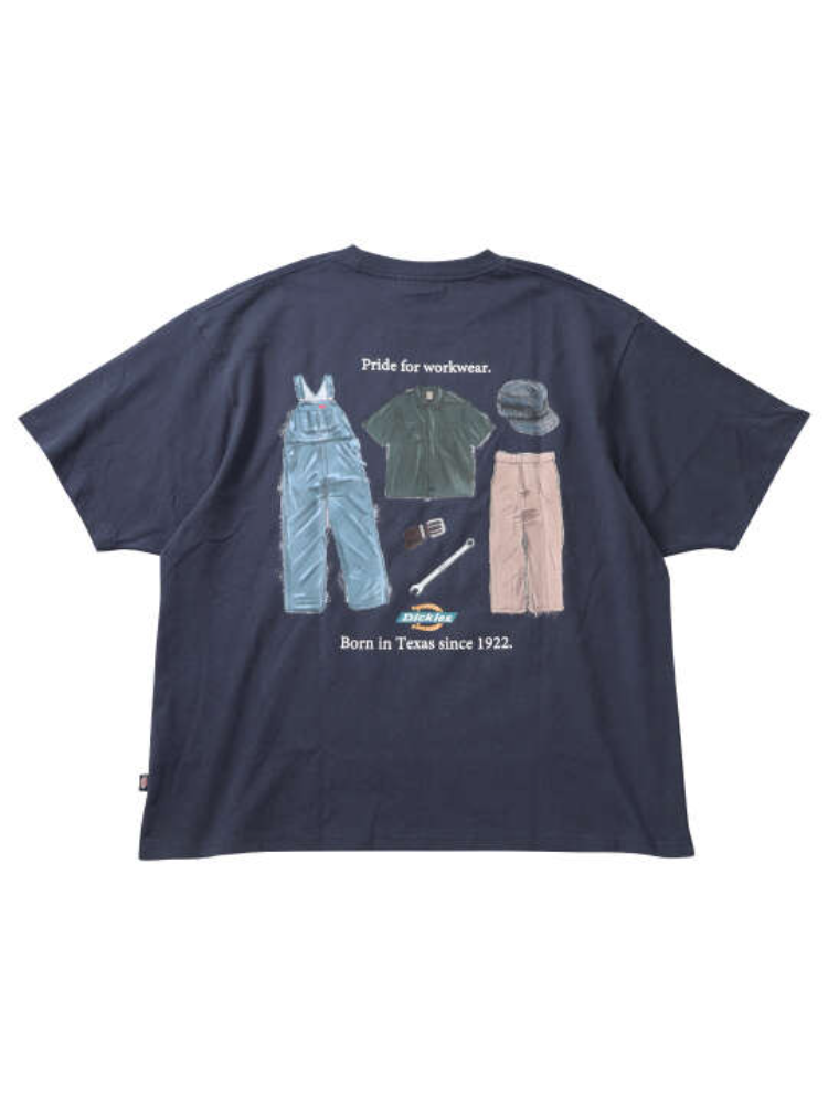 【DICKIES】ハンドドローイング半袖Tシャツ＊カタログ商品