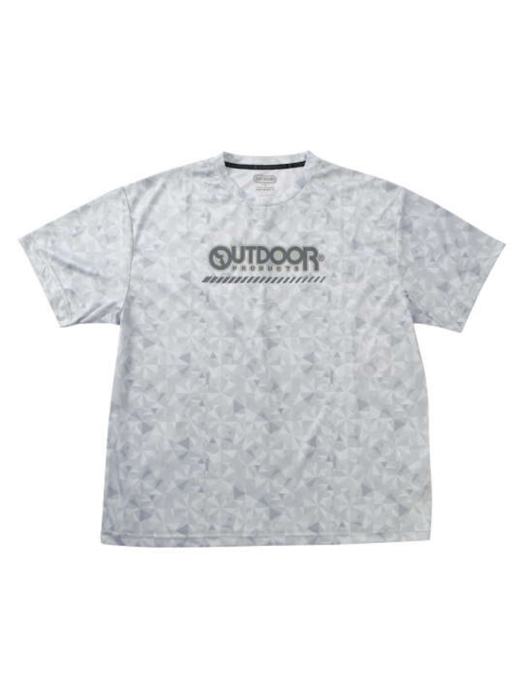 【OUTDOORPRODUCTS】【3L-6L】DRYメッシュ総柄半袖Tシャツ＊カタログ商品