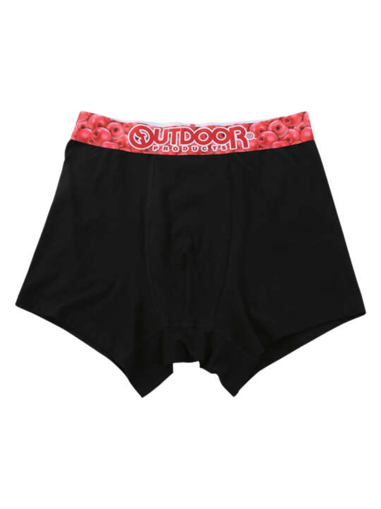 【OUTDOORPRODUCTS】綿ベア天転写ゴムブラックボクサーパンツ＊カタログ商品