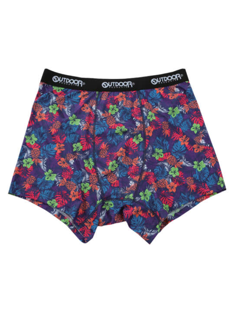 【OUTDOORPRODUCTS】ポリエステルベア天アロハ柄ボクサーパンツ＊カタログ商品