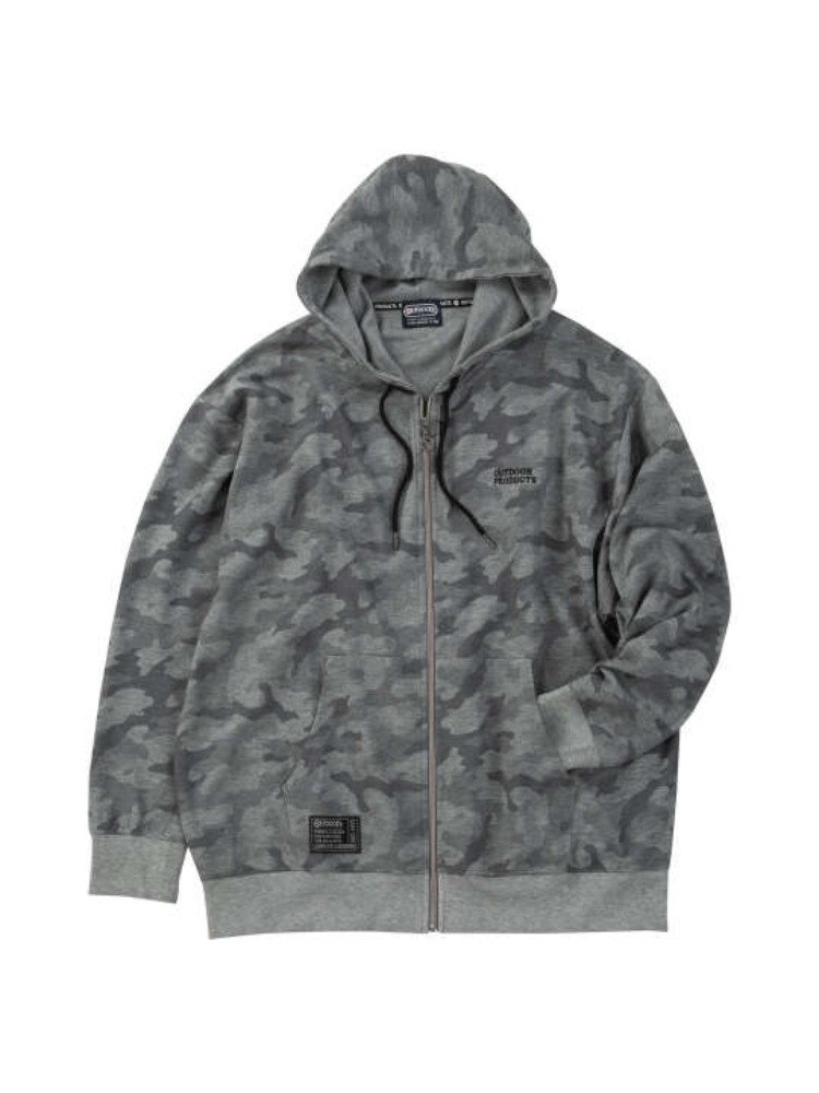 【OUTDOORPRODUCTS】【7L-8L】綿タッチエステルダンボールフルジップパーカー＊カタログ商品