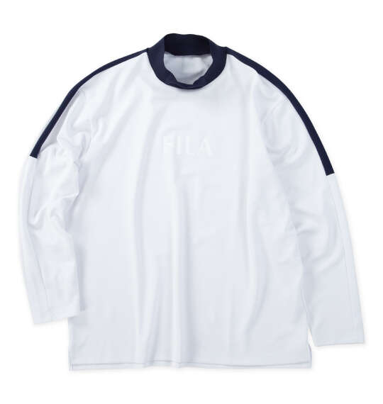 【FILAGOLF(フィラゴルフ)】鹿の子調ストレッチモックネック長袖シャツ＊カタログ商品