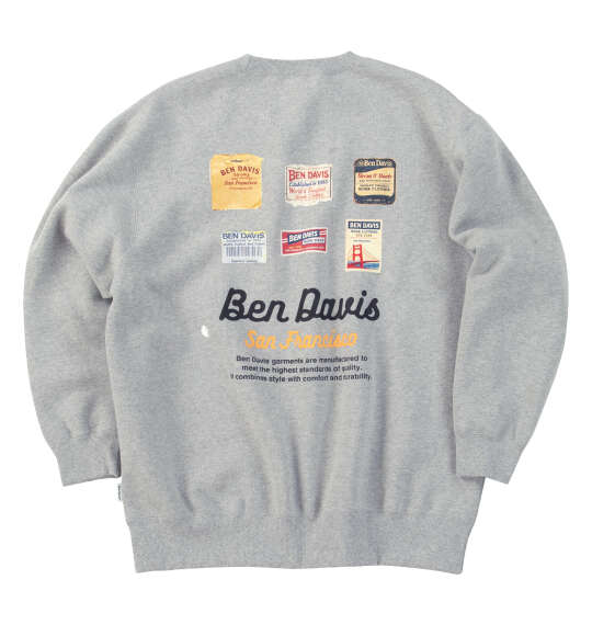 【BENDAVIS(ベンデイビス)】ラベルロゴクルーネックスウェット＊カタログ商品