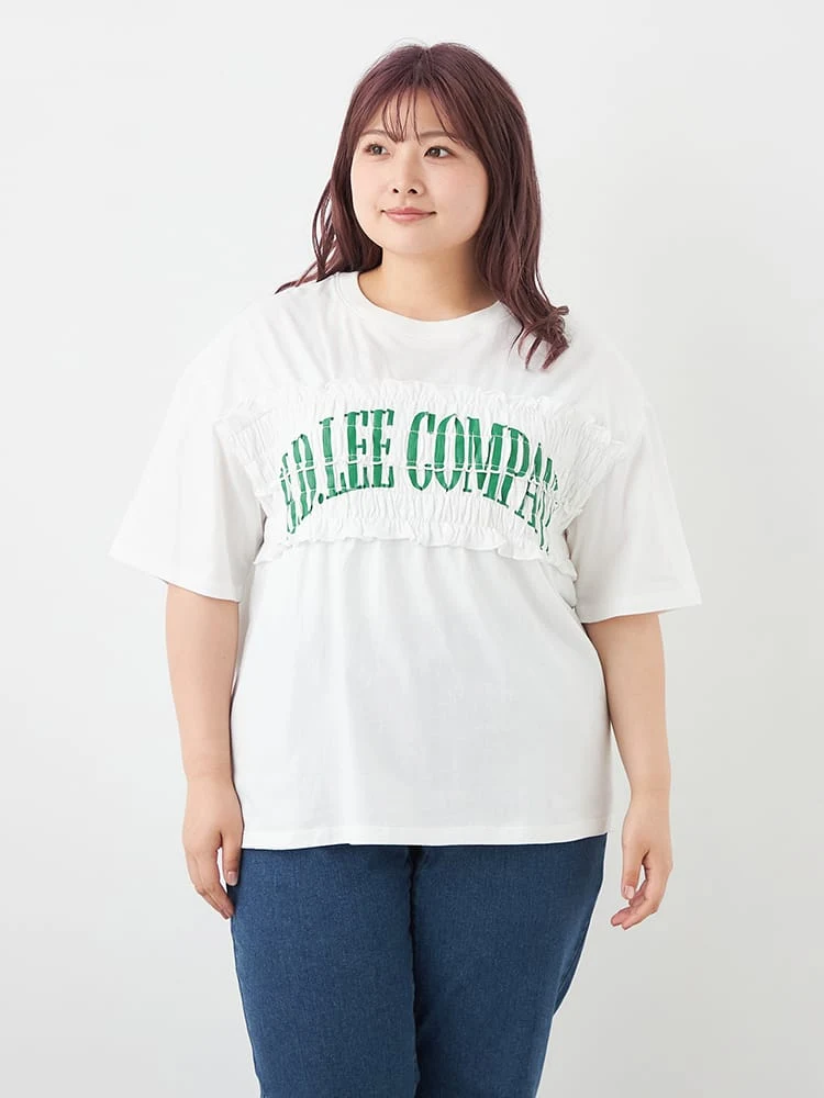 BABY, シャーリングパフ袖カットソー オフホワイト 半袖 オフホワイト 【Lee】シャーリングTシャツ | フォーエル公式通販